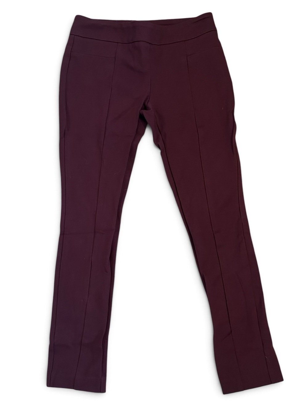 Hilary Radley Slim Ponte Pants - Burgundy